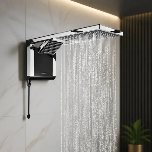 Chuveiro Lorenzetti Acqua Duo Ultra preto com cromado