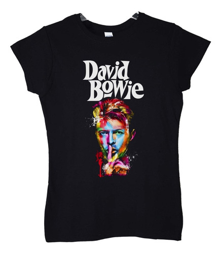 Polera Mujer David Bowie Colors Pop Abominatron