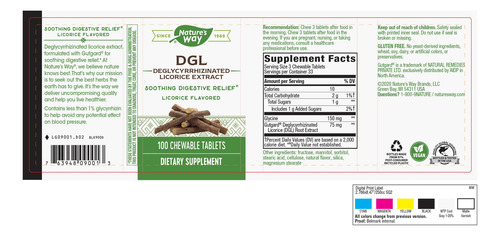 Enzymatic Therapy Dgl Chewables, Original, 100 Tablets