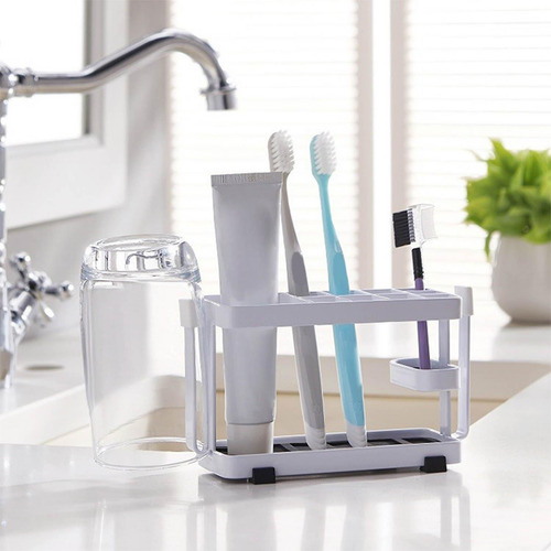 Soporte De Cepillo De Dientes De Acero De Acero 10 Ranuras