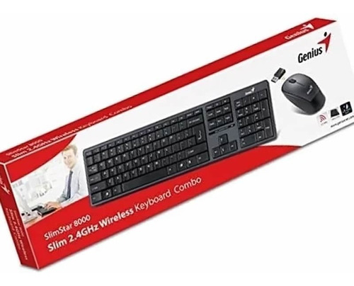 Combo Teclado Y Mouse Inalámbricos Genius Slimstar 8000se