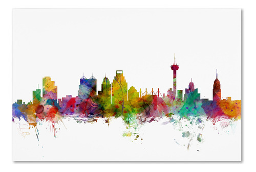 San Antonio Texas Skyline Por Michael Tompsett, 22 X 32 PuLG