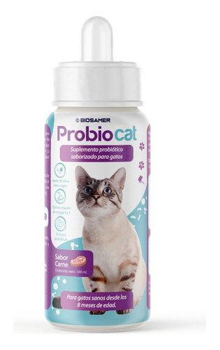 Probiocat Probioticos Para Gatos Sabor Carne 10 Cepas 100 Ml