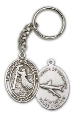 Pewter Saint St Joseph Of Cupertino Llavero Patron De Pilot