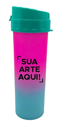 24 Garrafinhas De Água Personalizáveis 480ml Rosa E Tiffany