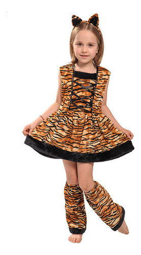 Disfraz Infantil De Tigre Para Mujer De Halloween Para Niño