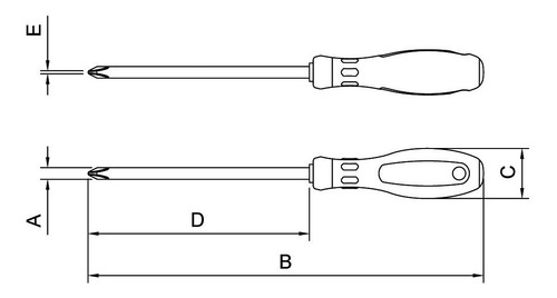 Destornillador Philips 6x150 Mm (1/4x6 ) Cr/v Tramontina Pro