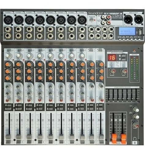 Mesa De Som Soundcraft Sx 1202 Fx Usb Nf-e Garantia Sx1202