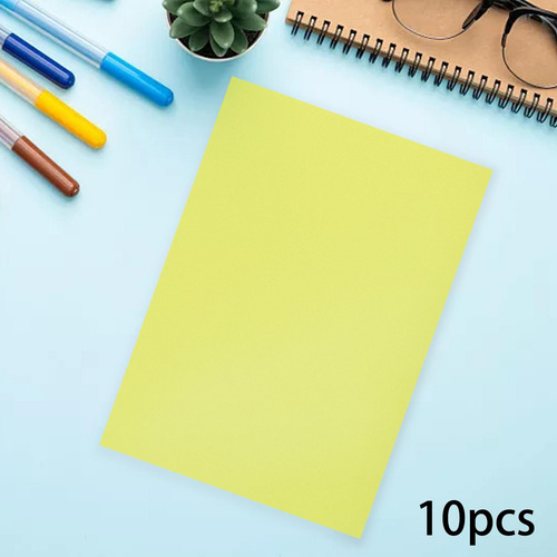 10x Folhas De Pvc Filme Multiuso Diy Estêncil Folha Amarelo