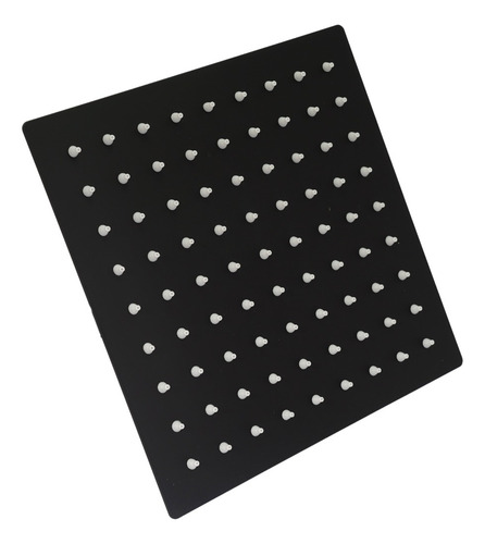 Flor De Ducha Moderna Cuadrada Lluvia Baño 20x20cm Color Negro