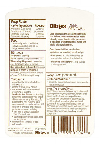 Protetor Solar Protetor Labial Blistex Fórmula Antienvelheci