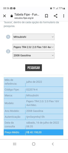 Imagem 23 de 25 de Mitsubishi Pajero Tr4 2008 2.0 Flex 5p