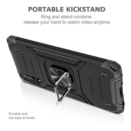 Funda Huawei Y6p / Y7p / Y8p + Cristal Templado Negro Huawei Y8p
