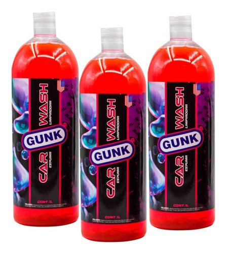 Shampoo Para Autos Gunk Gcc01 1l Paquete De 3 Piezas