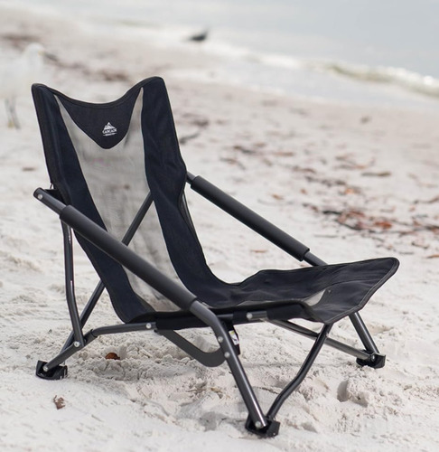 Silla Plegable Camping Acero Aluminio 113kg Low Profile Negro