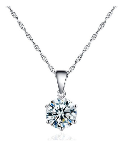 Imagen 1 de 5 de Collar Cadena Punto De Luz Zirconia