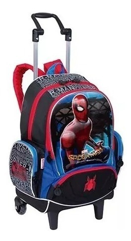 Mochila Homem Aranha C/ Alças 18z Rodinha Tam G Sestini 2018