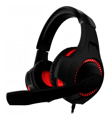 Diadema Gamer Naceb Hi-fi Alambrico Microfono Rojo Na-0304r