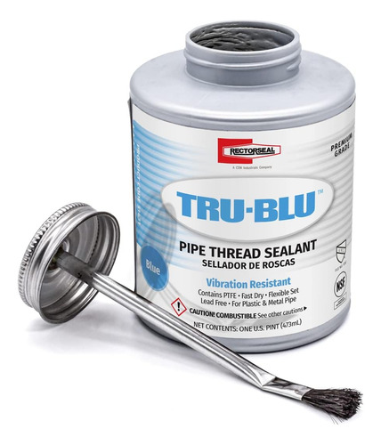 31431 Pint Brush Top Trublu Pipe Thread Sealant , Azul