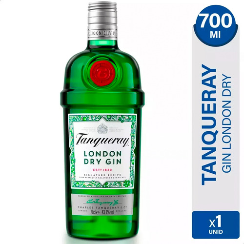 Gin Tanqueray London Dry Gin Destilado 4 Veces - 01mercado