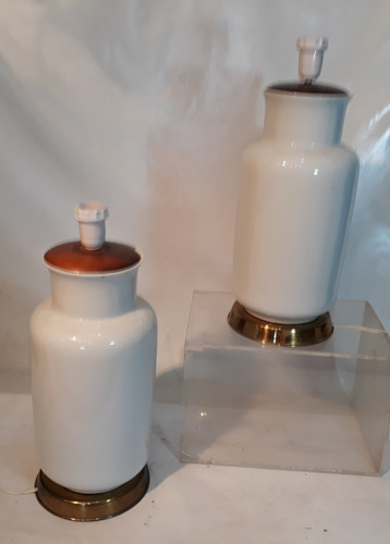 Sergioschw Par Vasos Porcelana Oriental Peanha Madeira 32 Cm (Usado)