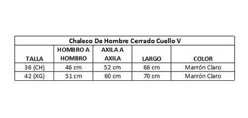 Imagen 3 de 3 de Chaleco De Hombre Cerrado Cuello V