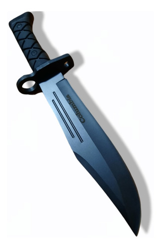 Cuchillo Bayoneta Tactico Negro 34 Cm Buen Filo Vaina Rigida