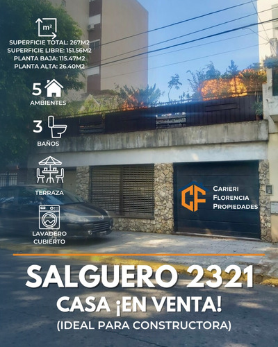 Casa 5 Ambientes, Salguero 2321, Zona San Martín En Venta!