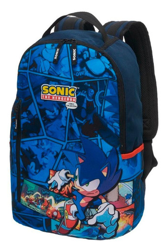 Mochila Sonic Comic Collection G Azul - Pacific 42cm