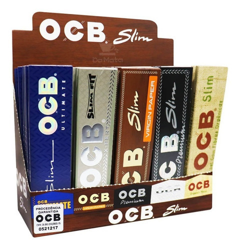 Caixa De Seda Ocb Mix Slim King Size 50 Livretos Sabor Sem sabor