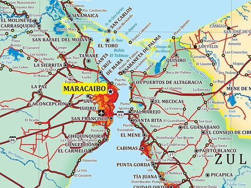 Mapa Físico-político De Venezuela Tamaño Extra Grande
