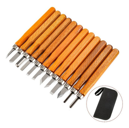 12 Piezas Herramientas Para Tallar Madera Cuchillo De Cincel