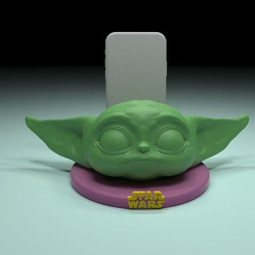  Archivo Stl Impresión 3d - Baby Yoda Cell Stand