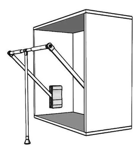Cabideiro Basculante Extensivel Articulado Forte Cromado 830-1150mm