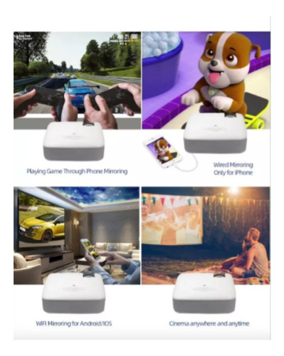 Proyector Aun D40w Hometheater Multimedia Hd Wifi Mirror