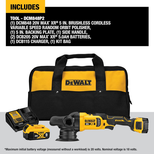 Dewalt Kit De Pulidor Inalámbrico Max* Xr De 20 V, Velocidad