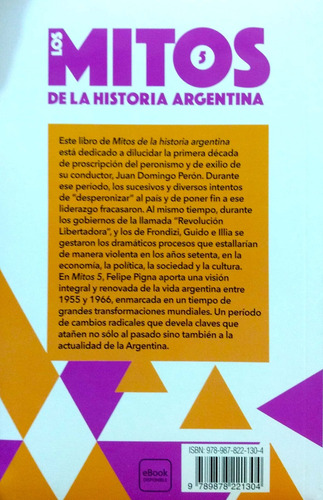Los Mitos De La Historia Argentina 5 Pigna Booket Nvo *