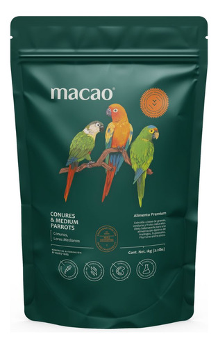 Croqueta Para Loro Conuros Y Pericos Medianos Macao 1 Kilo