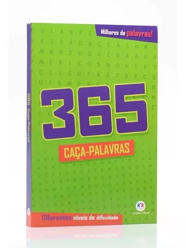 Livro Caça-Palavras 52: Nível Médio/ Difícil - 82 jogos para