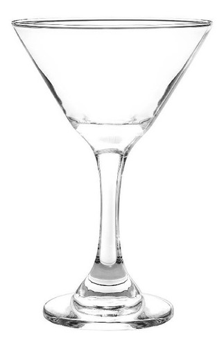 Imagen 2 de 2 de Set De 6 Copas De Vidrio Para Martini De 274 Ml. De Vidrio