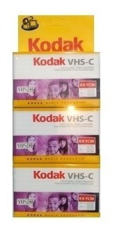 Cinta Para Filmadora Vhs-c Kodak X 3 Unidades