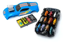 Comprar Hot Wheels 2en1 Vehículo De Carrera + Porta Autitos - El Rey