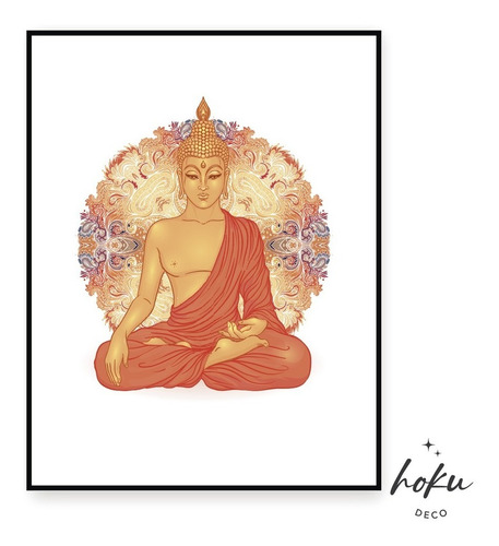 Imagen 1 de 1 de Láminas Decorativas Cuadros 30x40 Buda Loto Meditación Zen