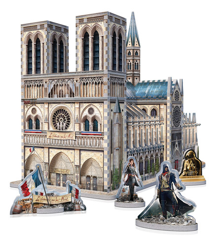 Rompecabezas 3d Wrebbit3d Assassin's Creed Unity Notre-dame