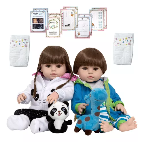 Bebê Boneca Reborn Panda Presente Enxoval Mercado Livre