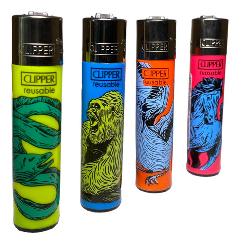 Encendedor Clipper Classic Recargable Colecc Wild Animals 4