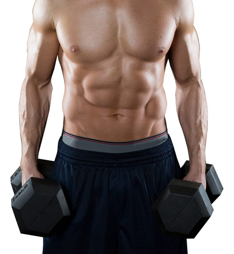 Hex Dumbbells Rubber Coated Cast Iron Hex Black Dumbbell Fre