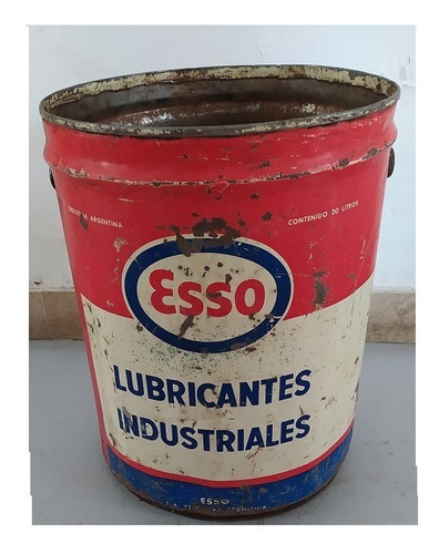 Lata Antigua De Esso Lubricantes Industriales 20lts