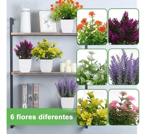 6 Piezas Mini Plantas En Maceta, Plantas Decorativas,
