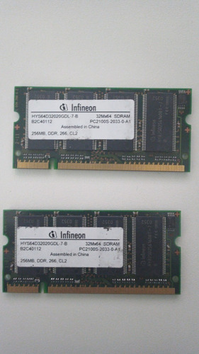 Memoria Sodimm Ddr2 Infineon 256mb 266mhz